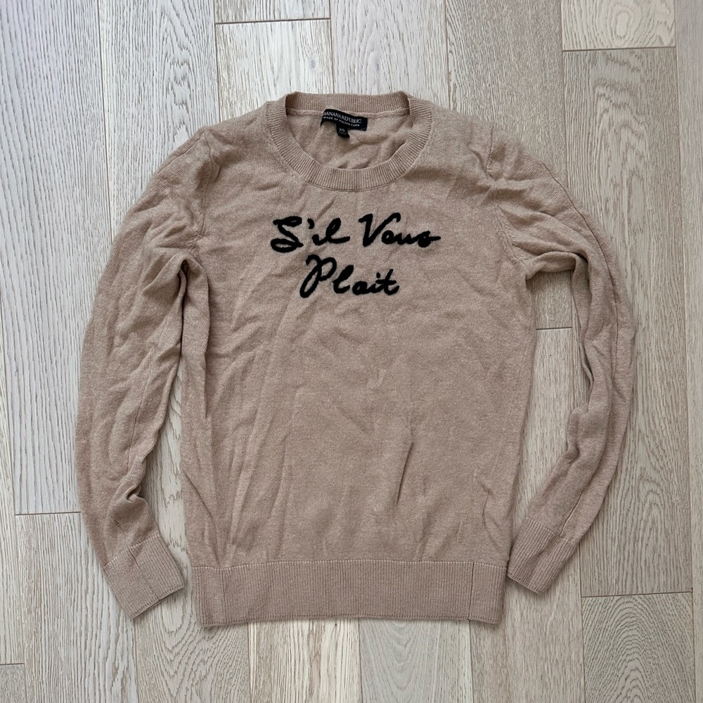 Banana Republic crew neck S’il Vous Plait sweater